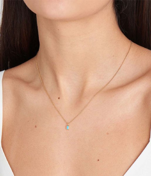 Ania Haie  Turquoise Drop Pendant Necklace Gold